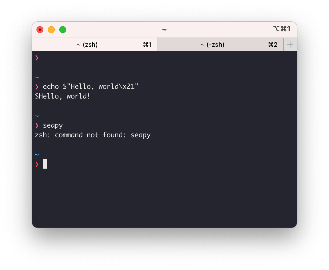 zsh syntax highlighting 적용되기 전의 화면