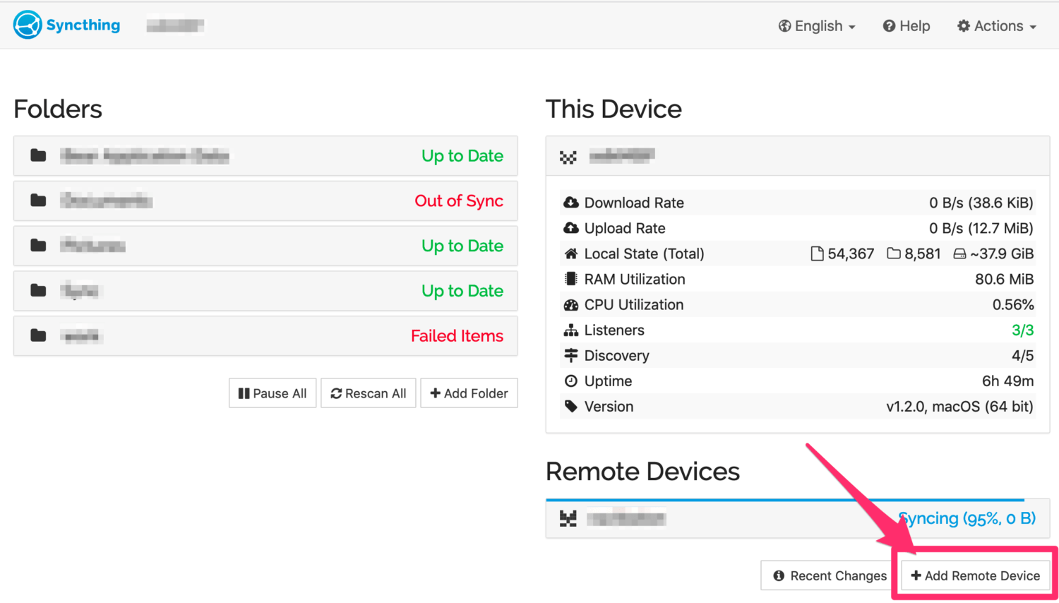 Add Remote Device를 선택합니다